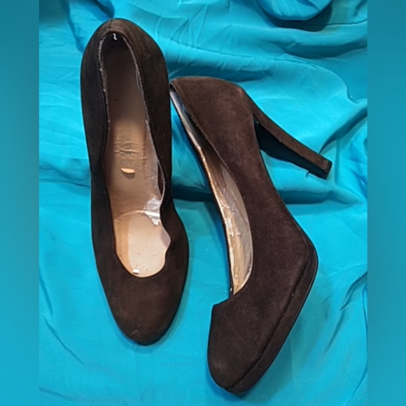 🛍️ BUNDLE ONLY 🛍️ COLIN STEWART LADIES BROWN SUEDE HEELS - Picture 4 of 8